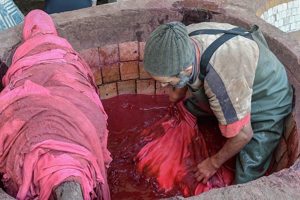Traditional tanneries in the Fes medina