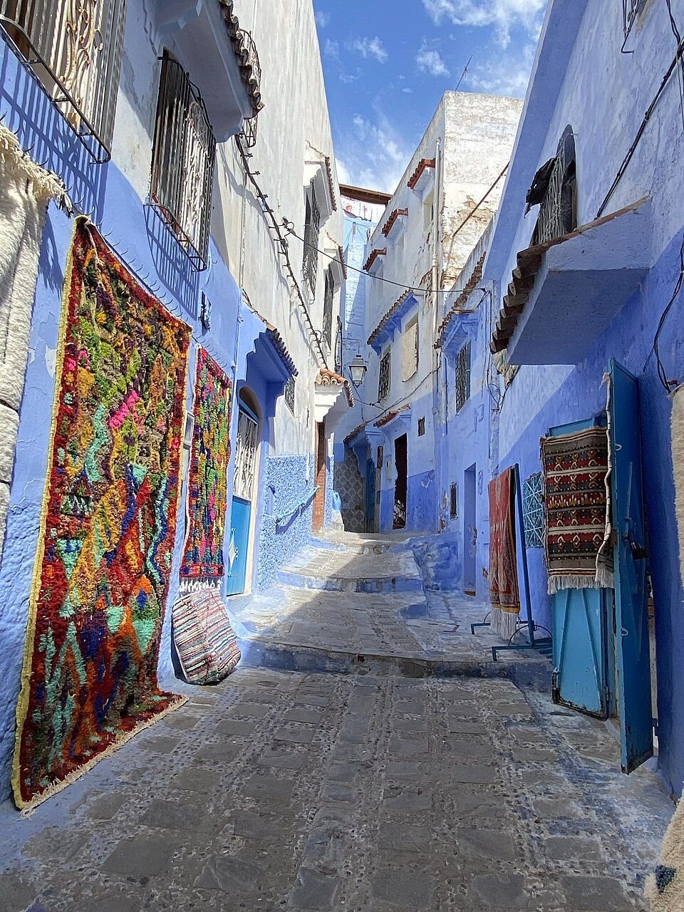 Blue streets of Chefchaouen medina in northern Morocco