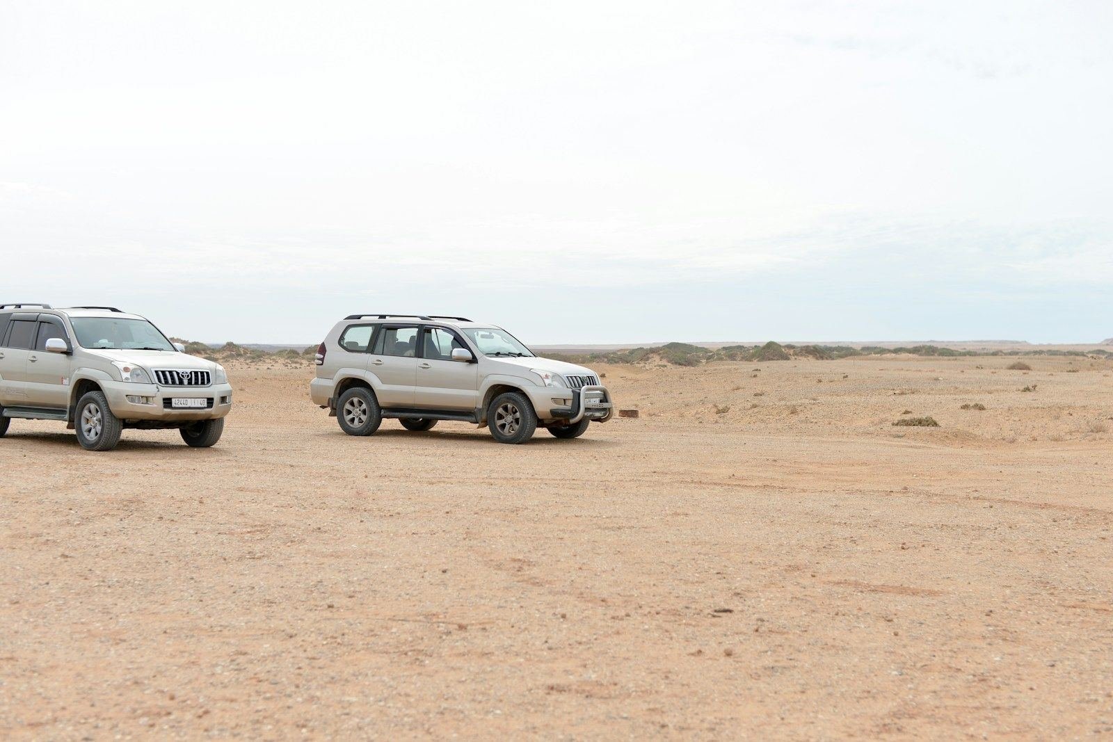 4x4 vehicles on a remote Moroccan desert track