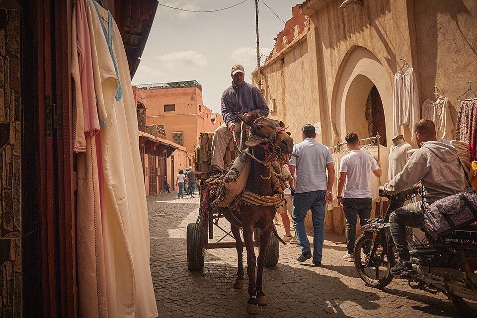 Historic Marrakech medina during a private Morocco circuit