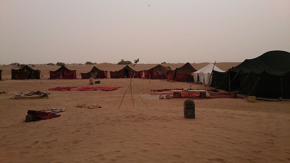 Mhamid desert gateway in southern Morocco