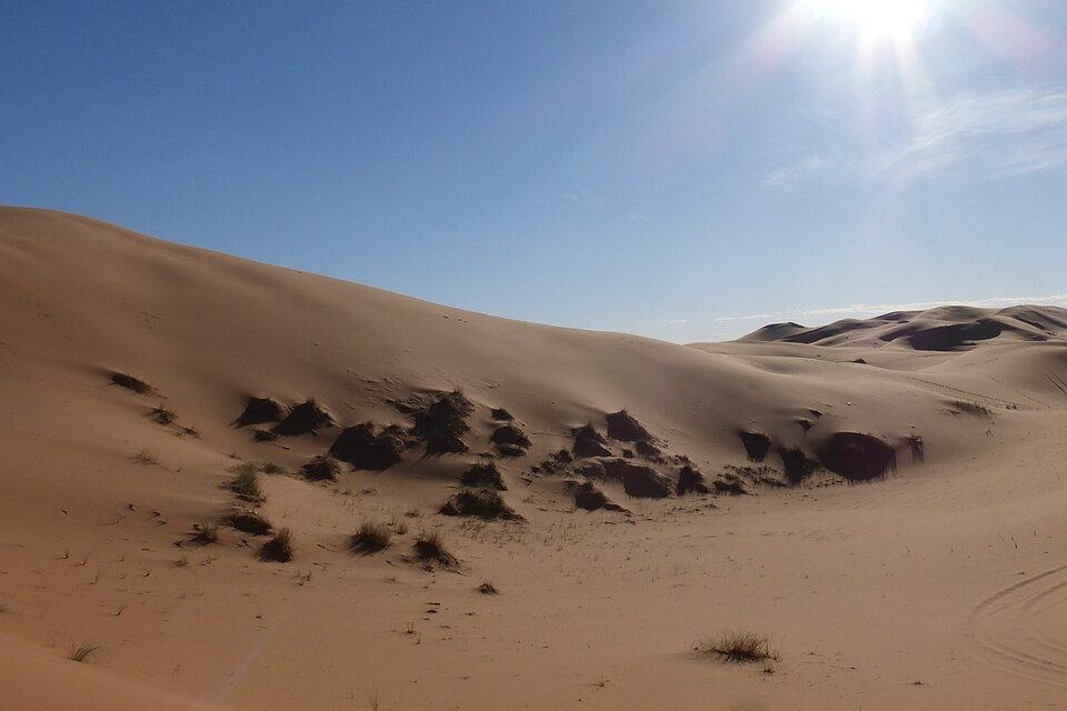Golden Erg Chebbi dunes near Merzouga