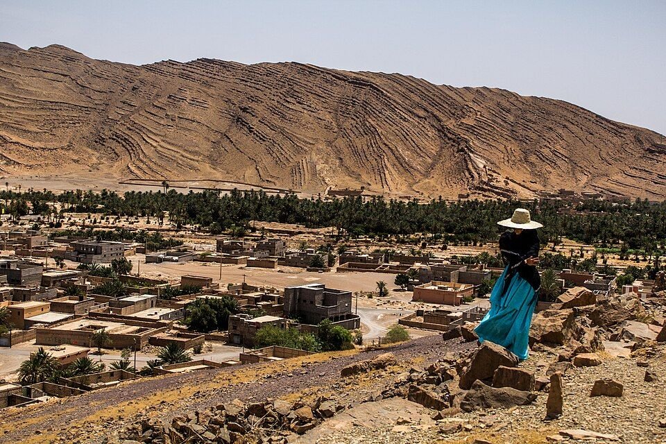 Remote southern Morocco landscape on the Boudenib route