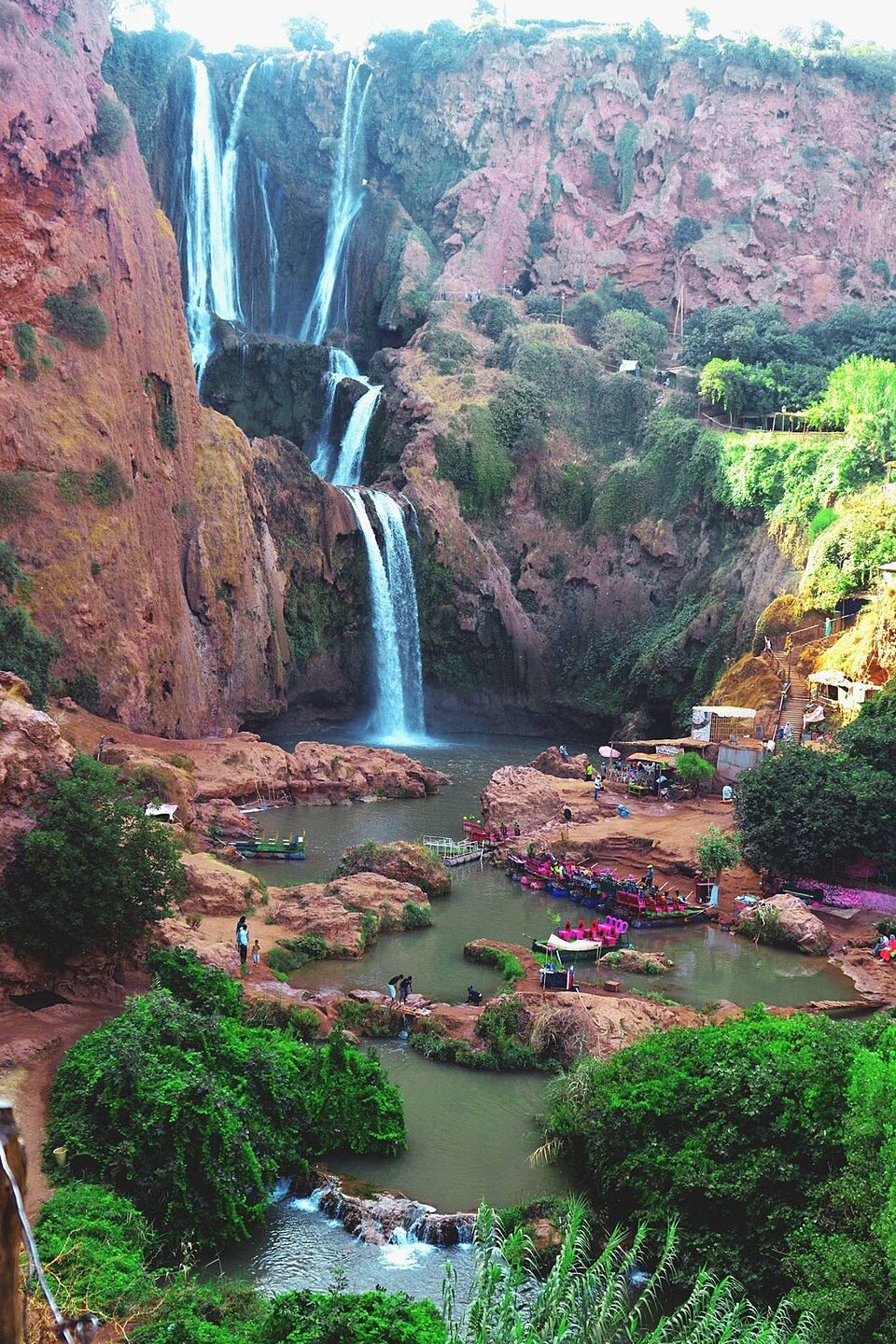 Ouzoud waterfalls and natural landscape