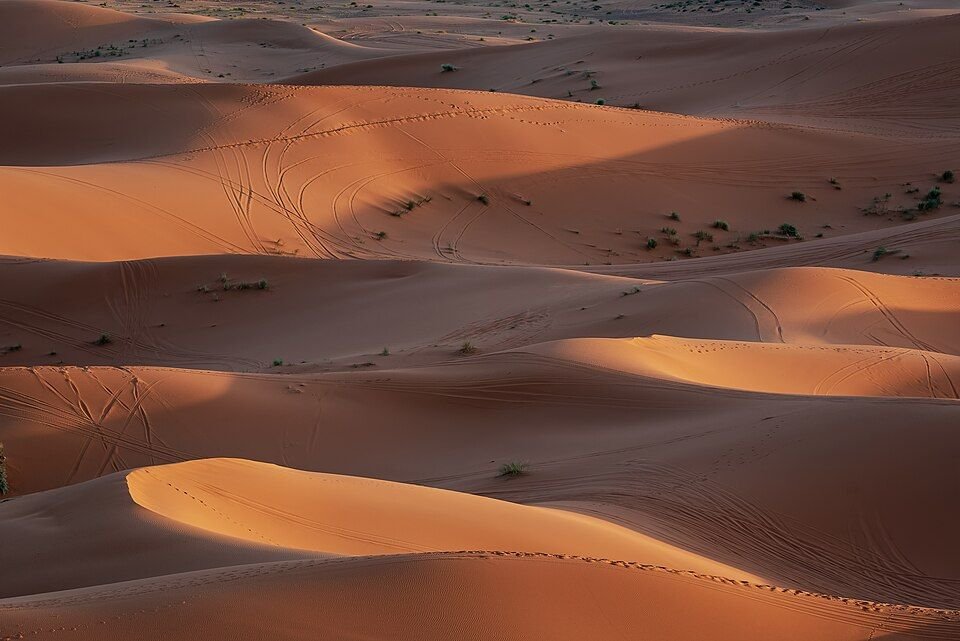 Golden dunes of Merzouga and Erg Chebbi